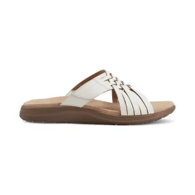 EASY SPIRIT MEADOW SLIP ON SANDALS- IVORY