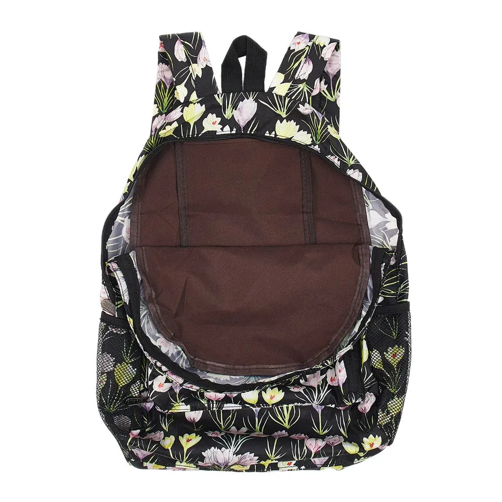 Eco Chic Lightweight Foldable Backpack Black Crocus