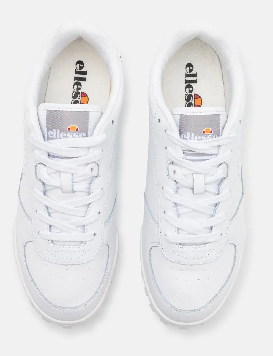 Ellesse Tanker Cupsule Leather Trainers White Mono