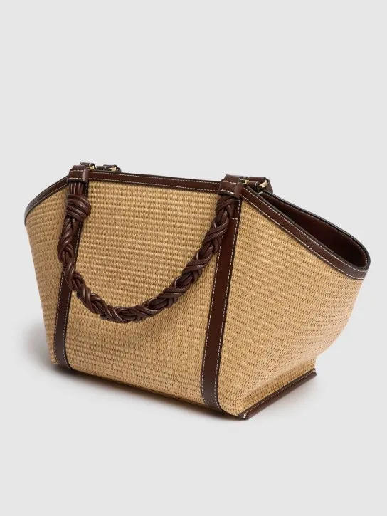 GANNI   Medium Bou raffia effect tote bag 