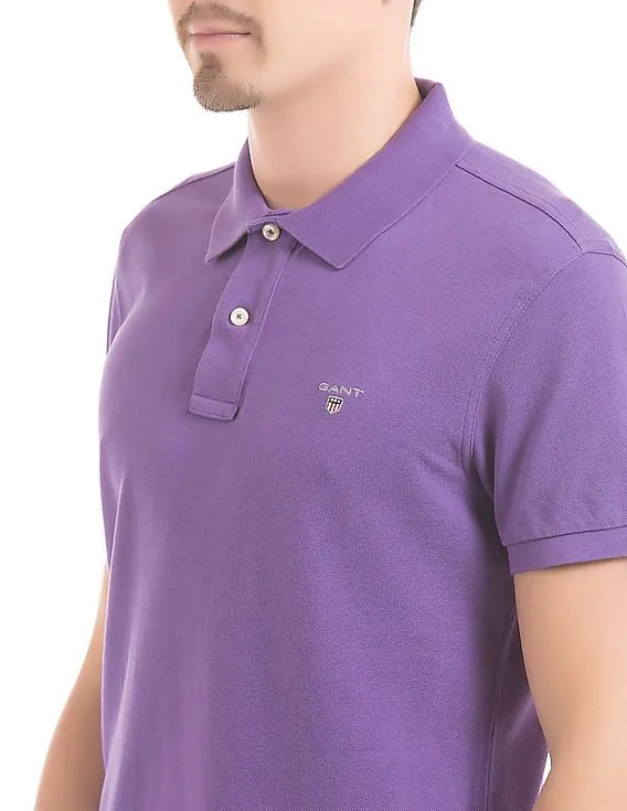 Gant Solid Fitted Polo Shirt