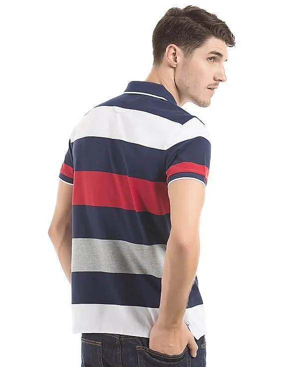 Gant Striped Pique Polo Shirt