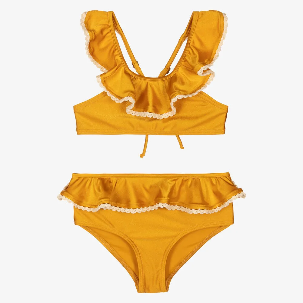 Girls Golden Yellow Bikini