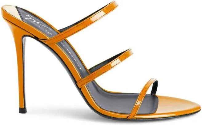 Giuseppe Zanotti Alimha leather 105mm sandals Orange