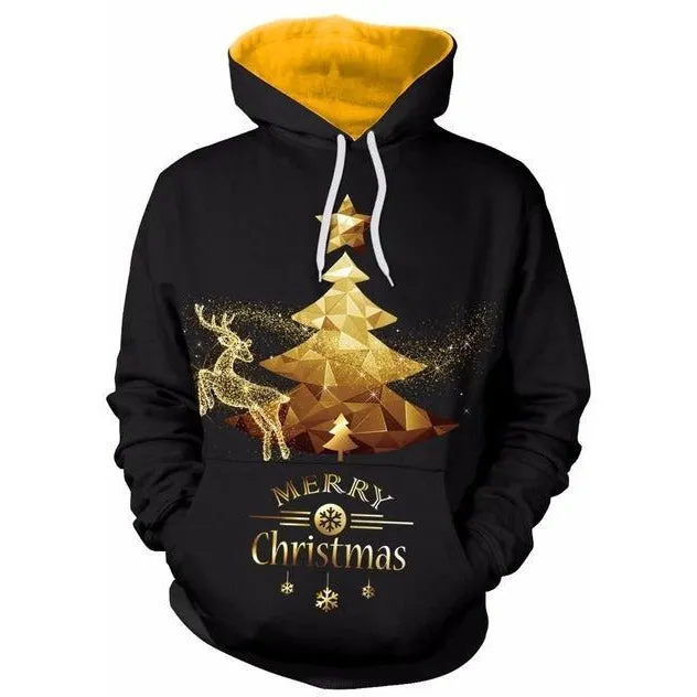 Gold Christmas Tree Hoodie