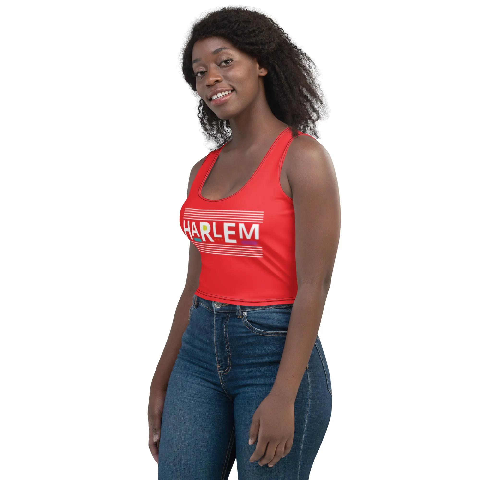 HARLEM --> RED Crop Tank Top