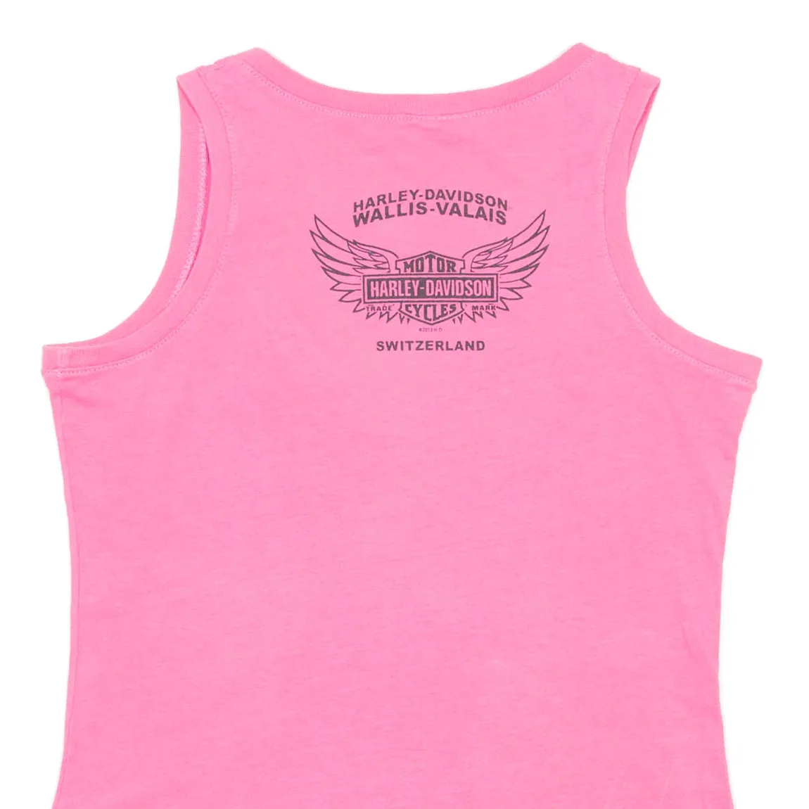 HARLEY DAVIDSON Womens Vest Pink Sleeveless V-Neck S