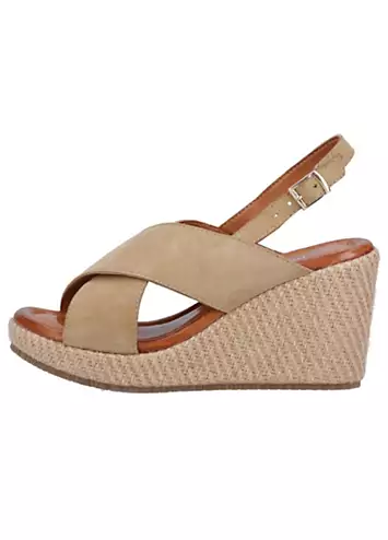 Hush Puppies Ladies Brown Perrie Wedge Sandals | Grattan