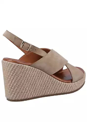 Hush Puppies Ladies Brown Perrie Wedge Sandals | Grattan