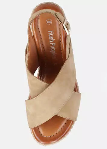 Hush Puppies Ladies Brown Perrie Wedge Sandals | Grattan