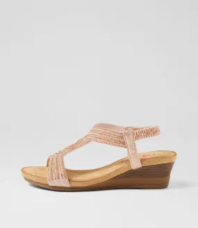 I LOVE BILLY Sofia Rose Gold Multi Sandals