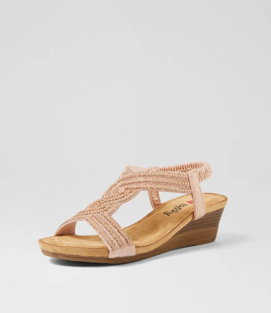 I LOVE BILLY Sofia Rose Gold Multi Sandals