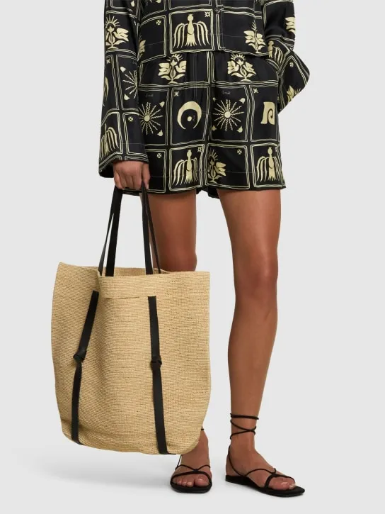 Janessa Leone   Tanner raffia tote bag 