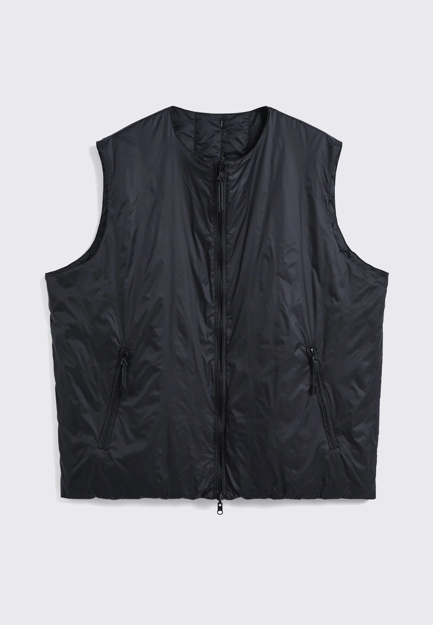 'Japan Special' Reversible Inner Down Vest - Black/Black