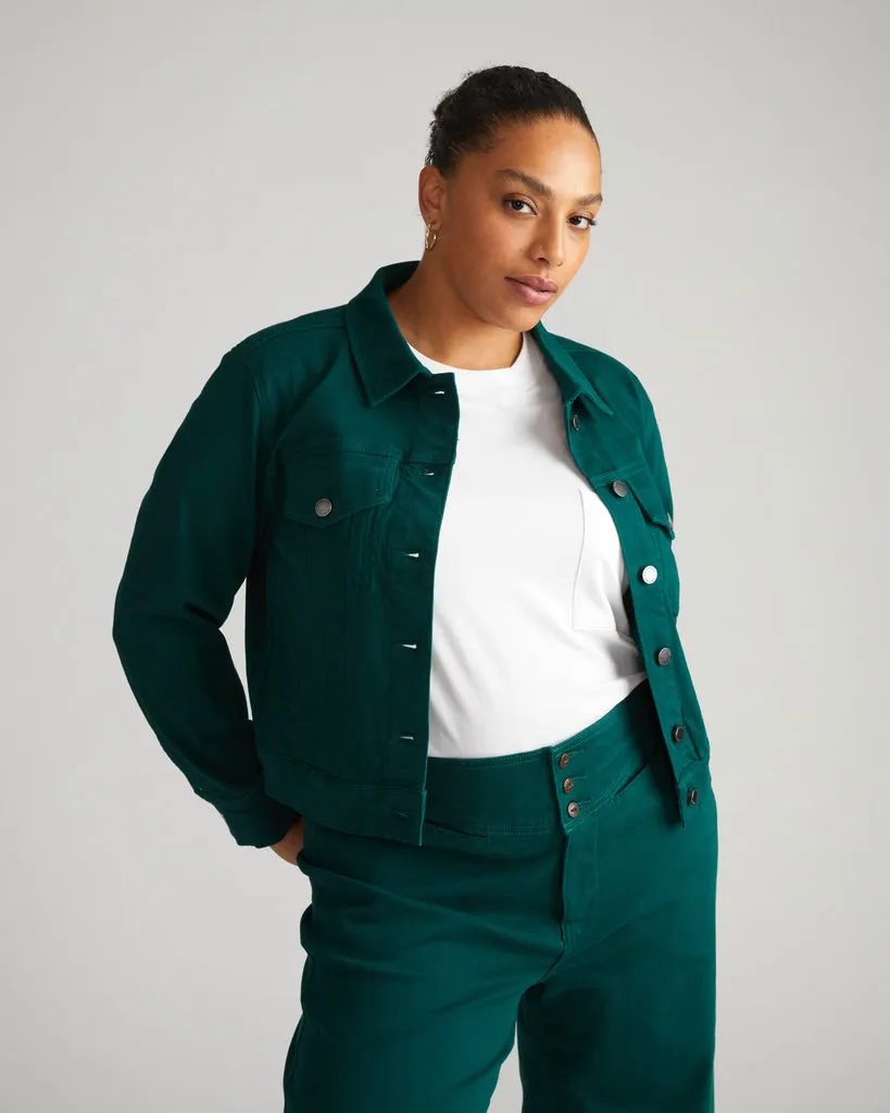 Kelsey Denim Jacket - Verdant Green