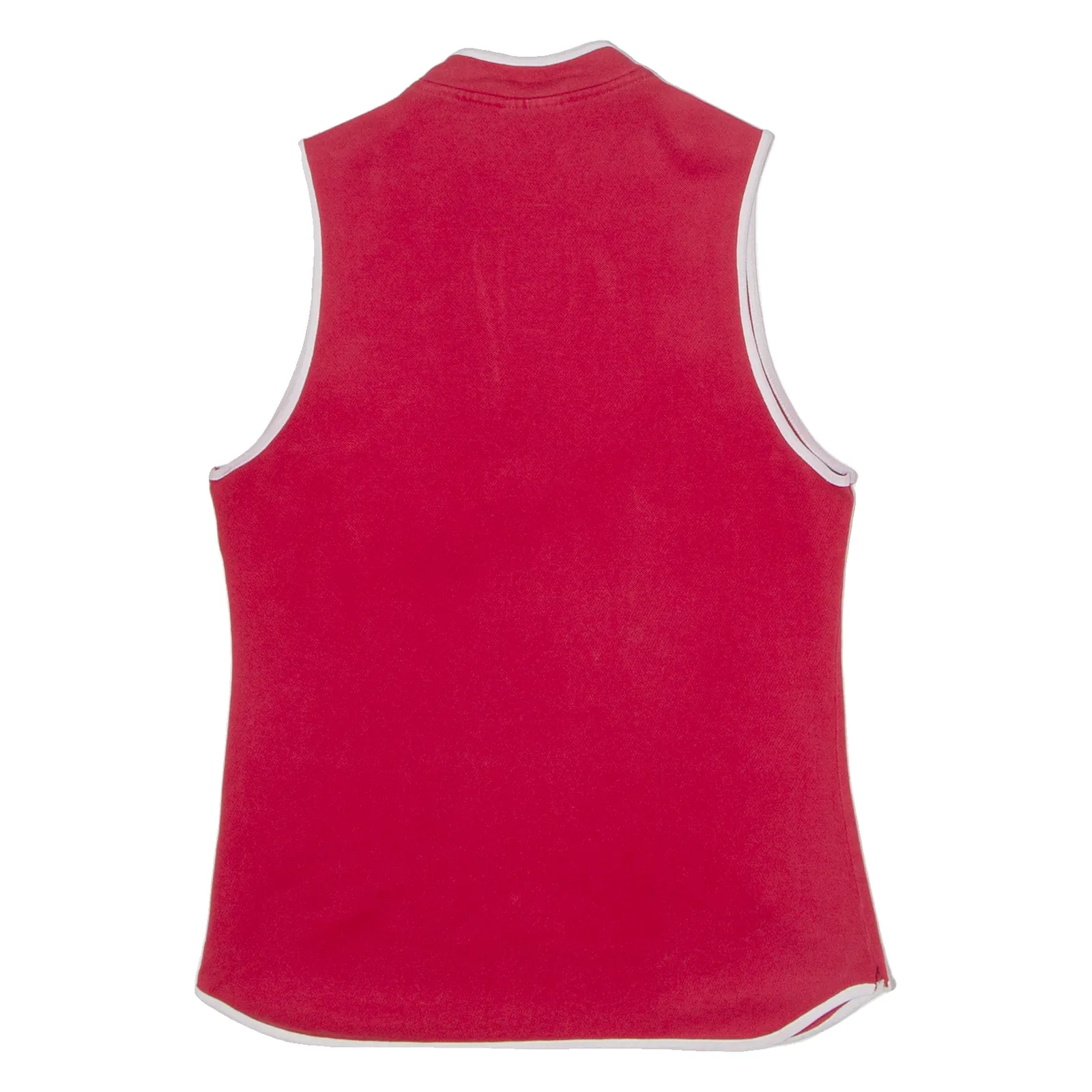 LACOSTE Tennis Womens Vest Red Sleeveless V-Neck UK 12