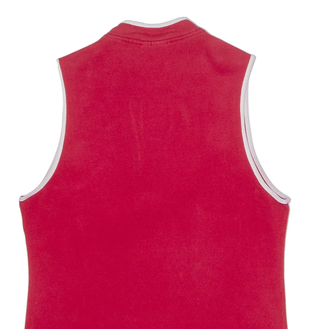 LACOSTE Tennis Womens Vest Red Sleeveless V-Neck UK 12