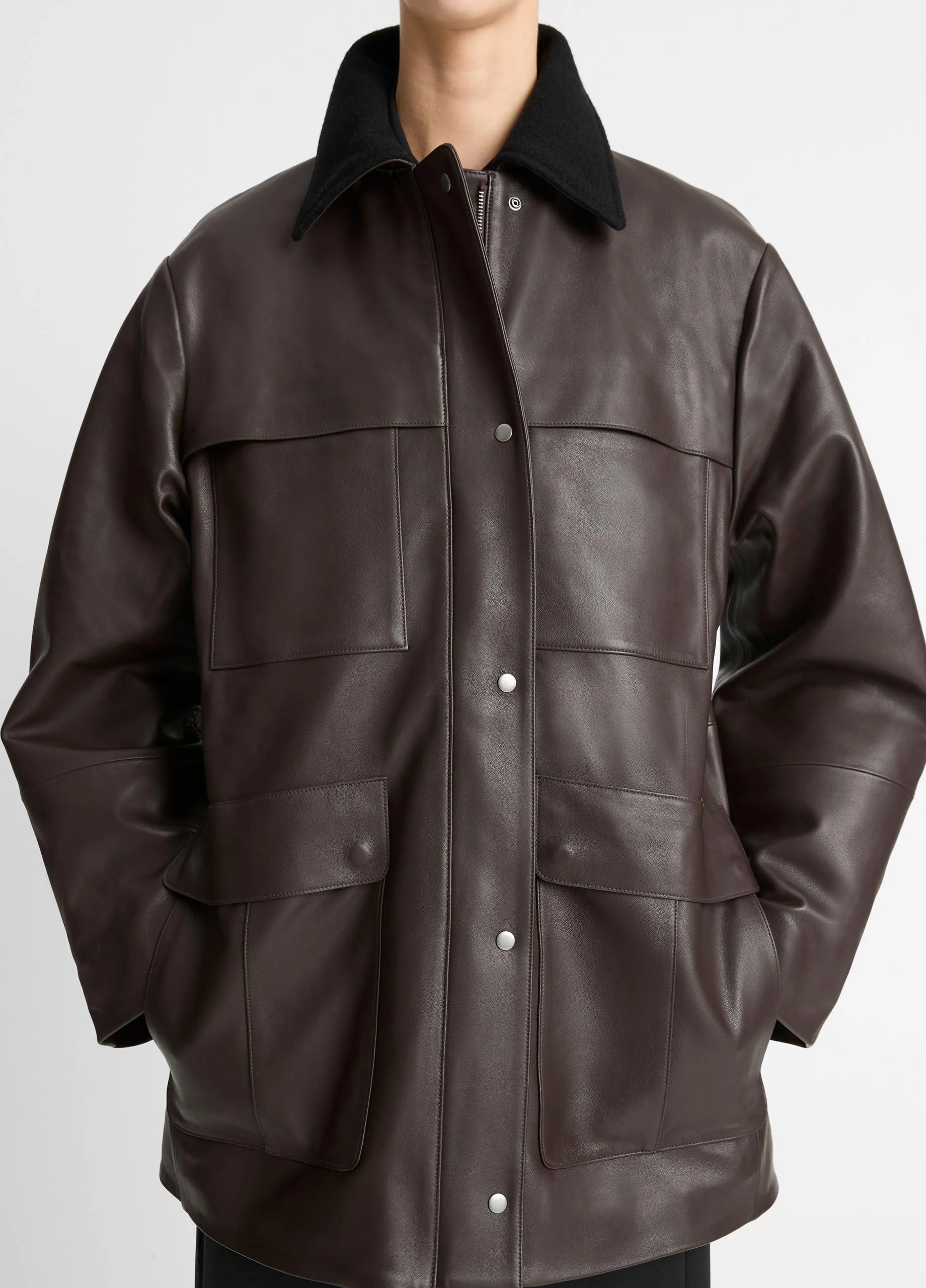 Leather Utility Jacket