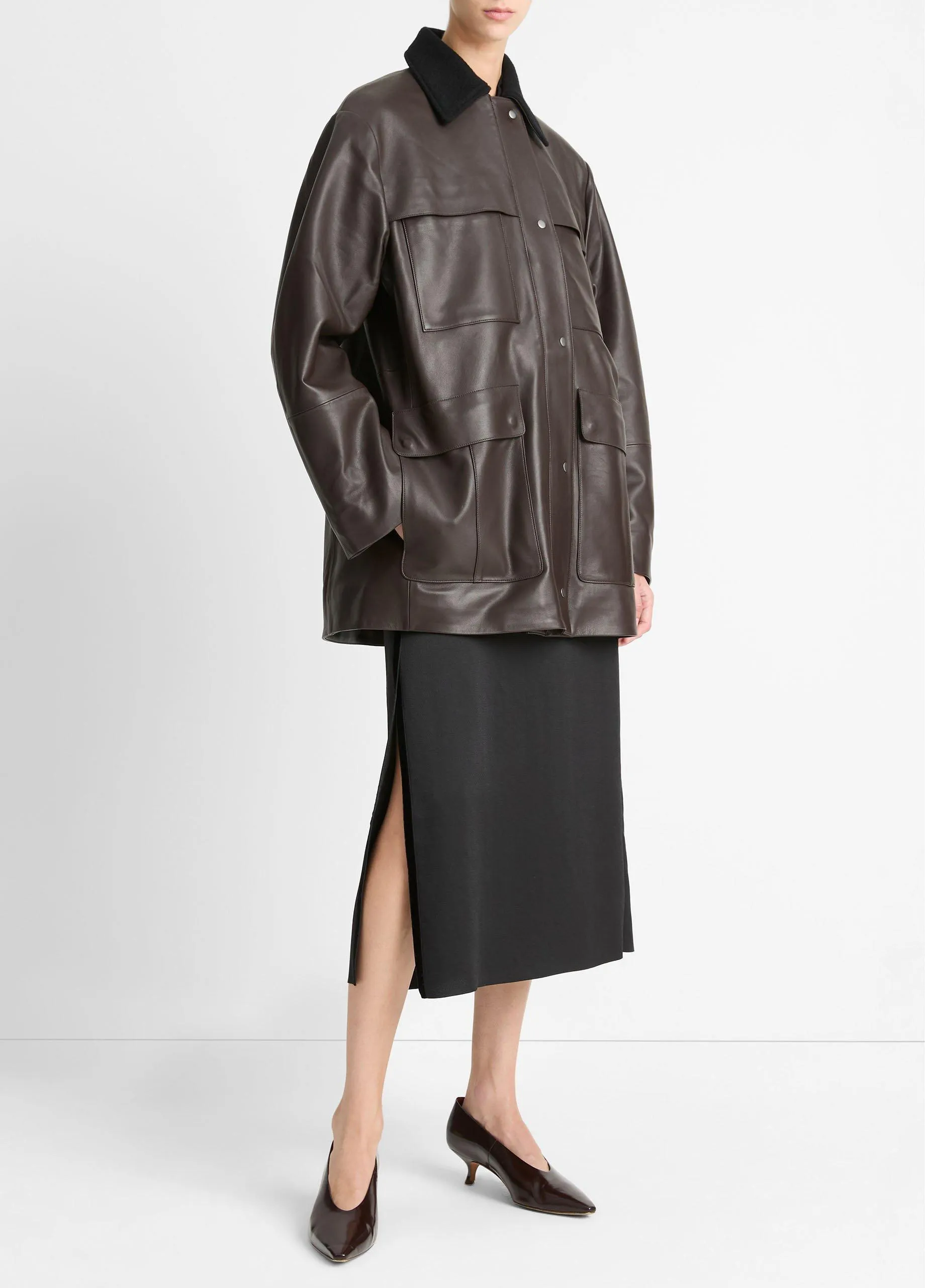 Leather Utility Jacket