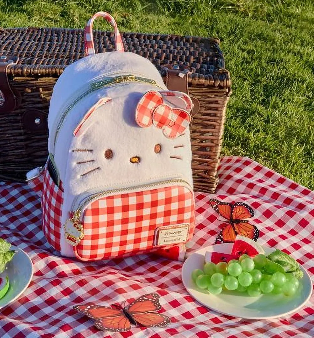 Loungefly Hello Kitty Gingham Cosplay Mini Backpack