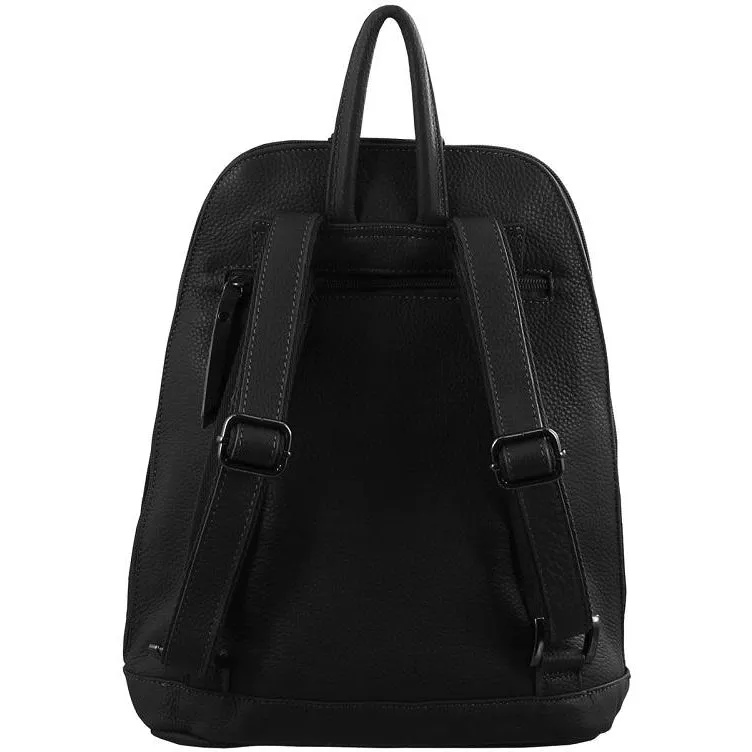 Milleni Ladies Nappa Leather Twin Zip Backpack NL2442