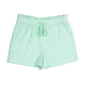 Mint Eyelet Shorts