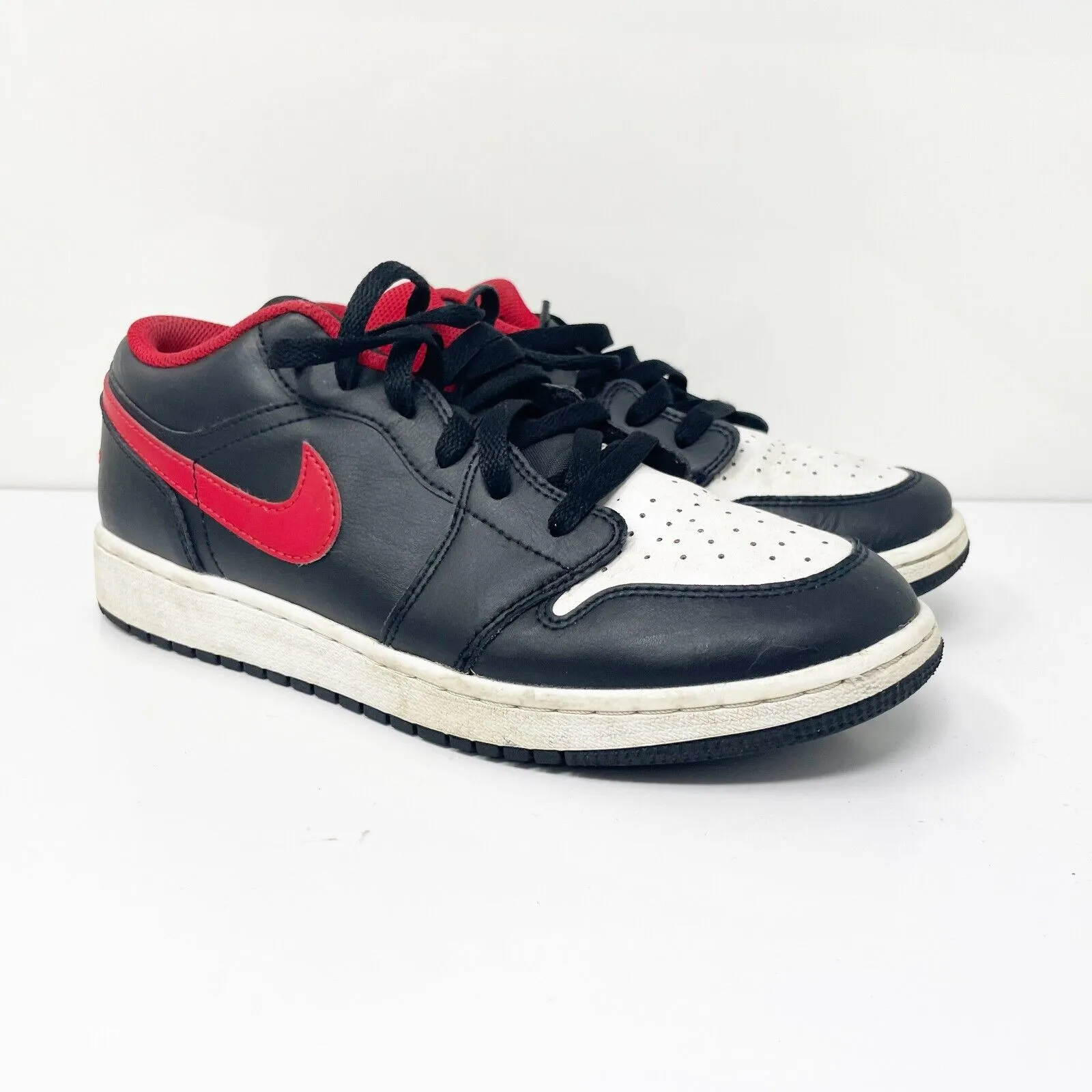 Nike Boys Air Jordan 1 Low 553560-063 Black Casual Shoes Sneakers Size 6.5Y