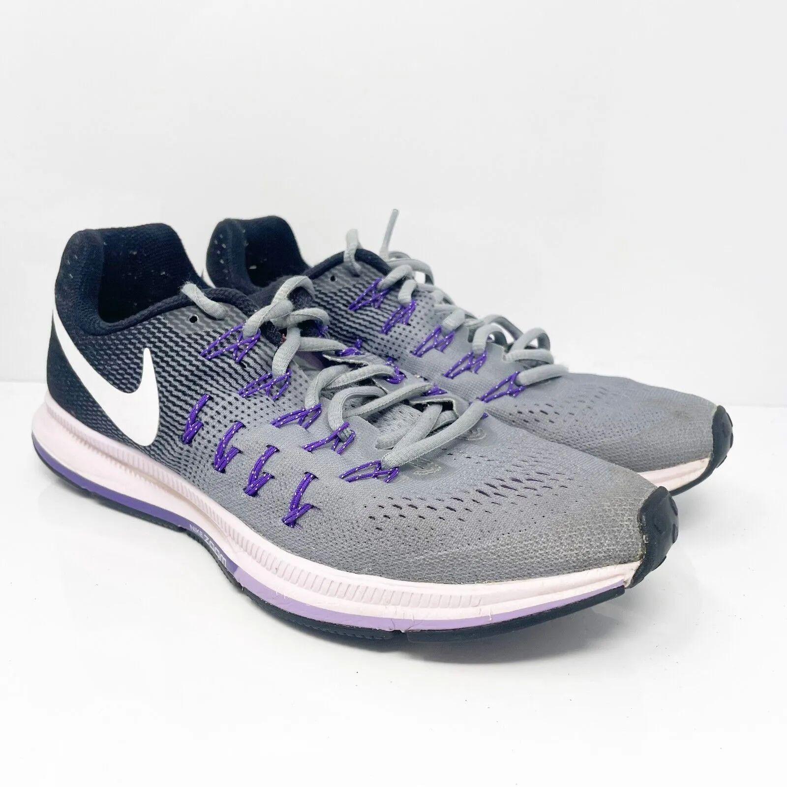 Nike Womens Air Zoom Pegasus 33 831356-003 Gray Running Shoes Sneakers Size 9