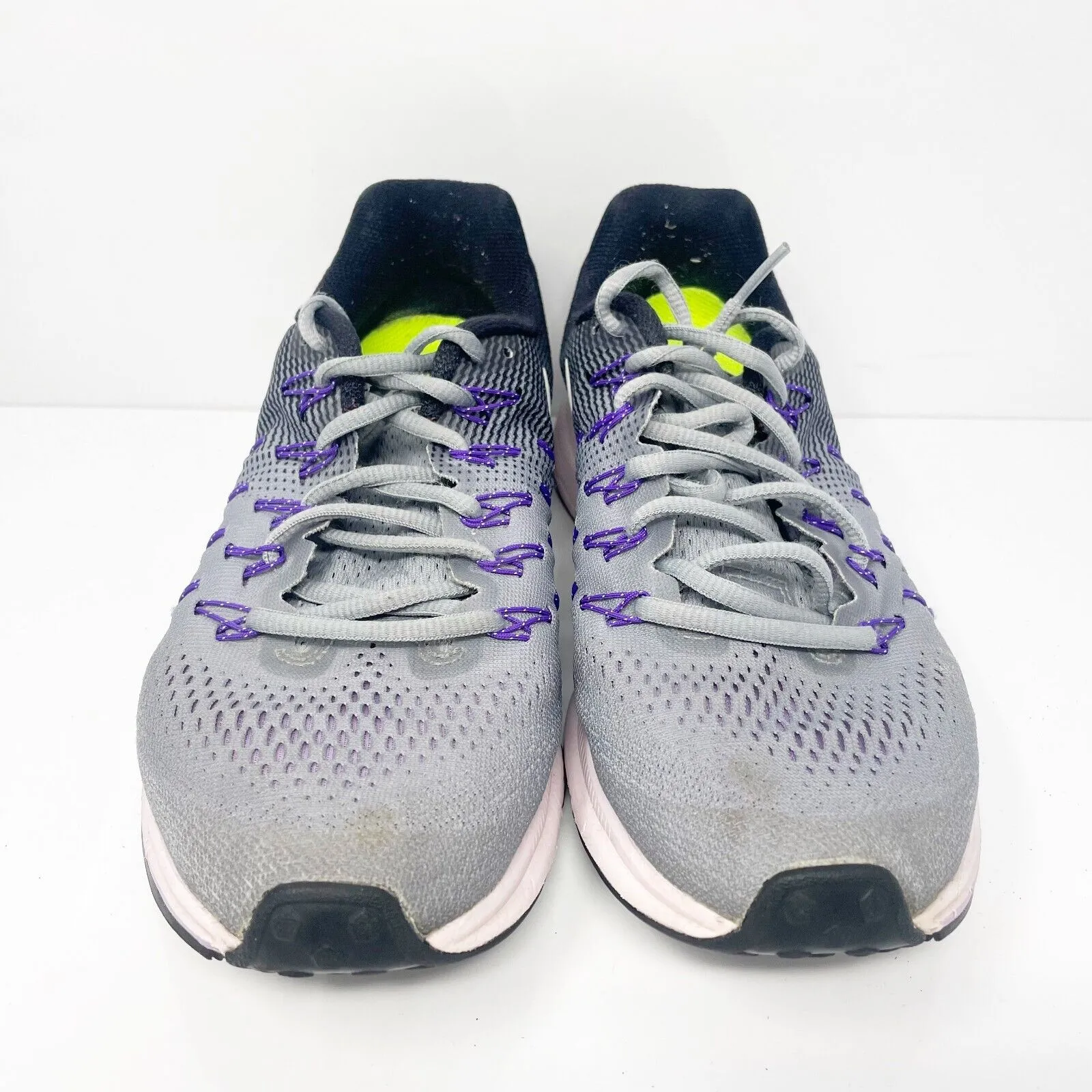 Nike Womens Air Zoom Pegasus 33 831356-003 Gray Running Shoes Sneakers Size 9