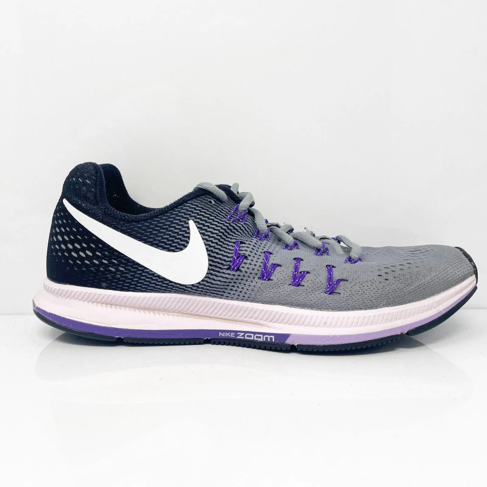 Nike Womens Air Zoom Pegasus 33 831356-003 Gray Running Shoes Sneakers Size 9