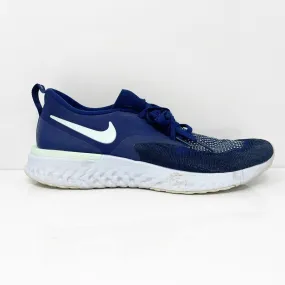 Nike Womens Odyssey React Flyknit 2 AH1016-400 Blue Running Shoes Sneakers 8.5