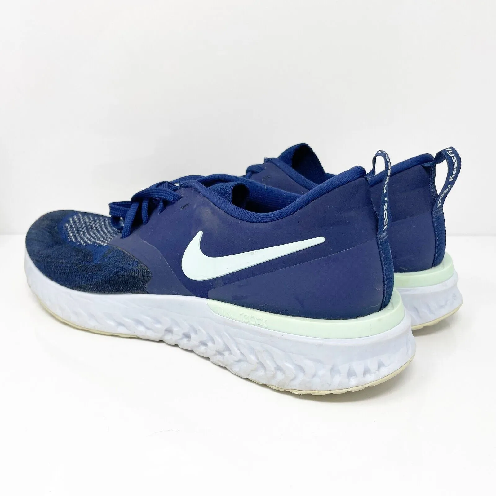 Nike Womens Odyssey React Flyknit 2 AH1016-400 Blue Running Shoes Sneakers 8.5