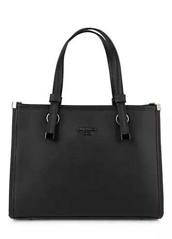 Paradox London Black Faux Leather Large Tote Bag | Kaleidoscope