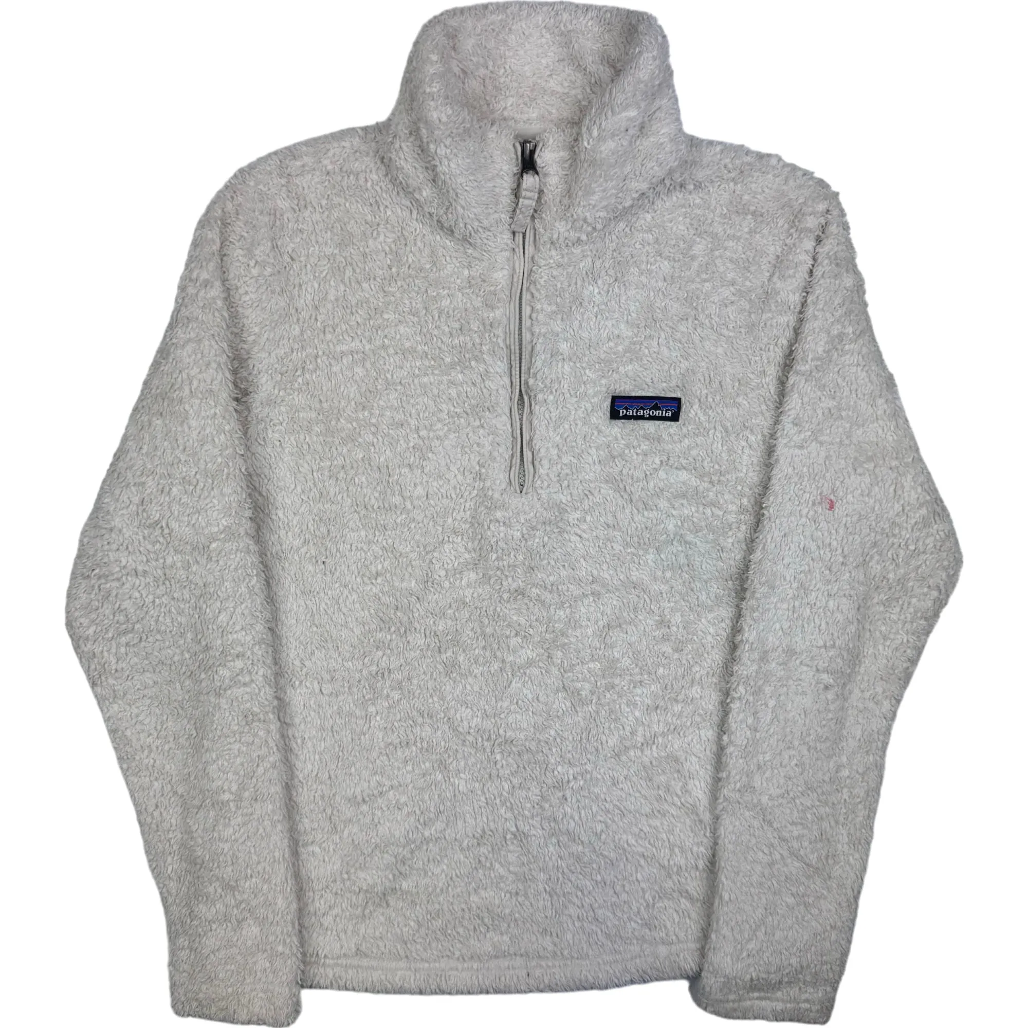 Patagonia Los Gatos Quarter Zip Teddy Fleece White