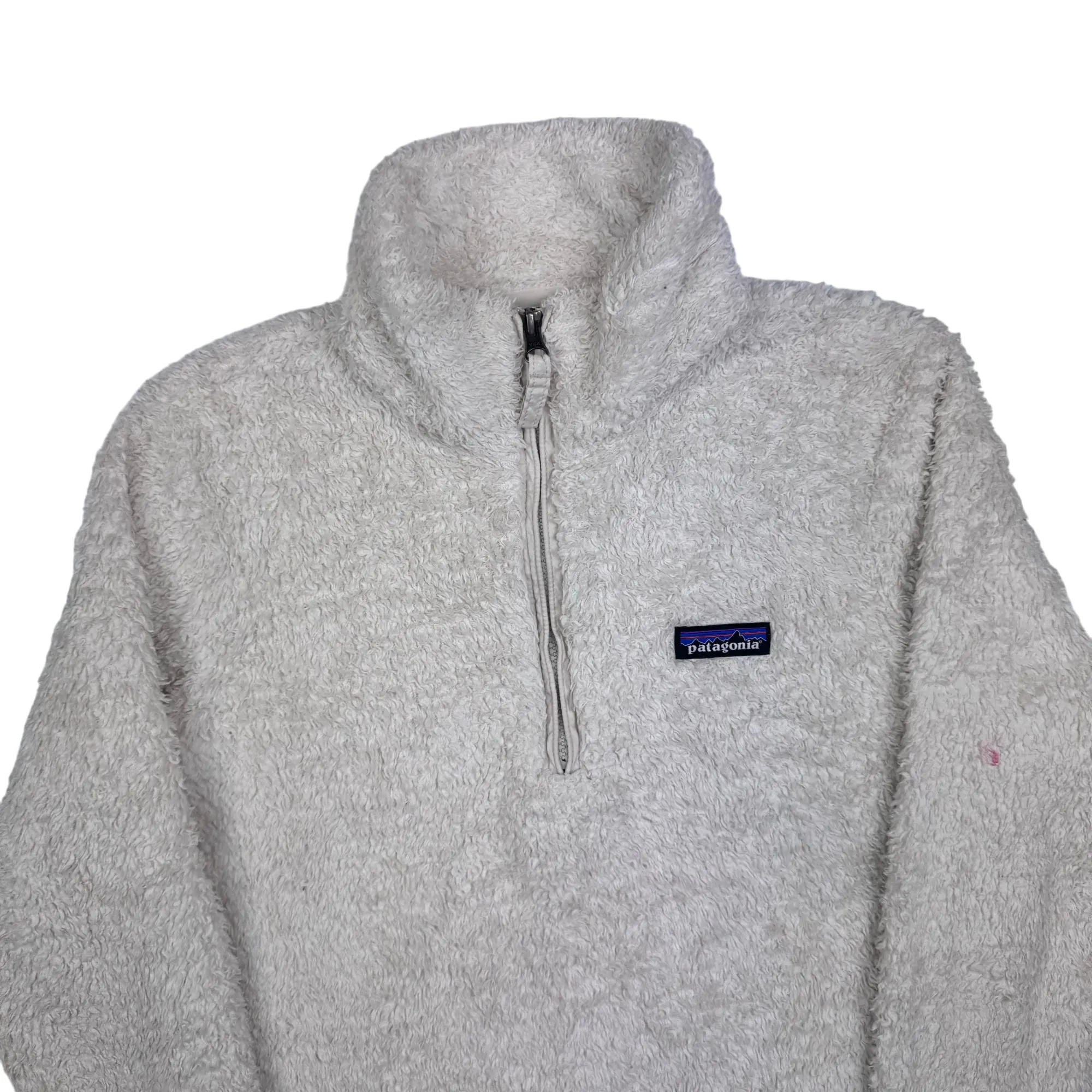 Patagonia Los Gatos Quarter Zip Teddy Fleece White