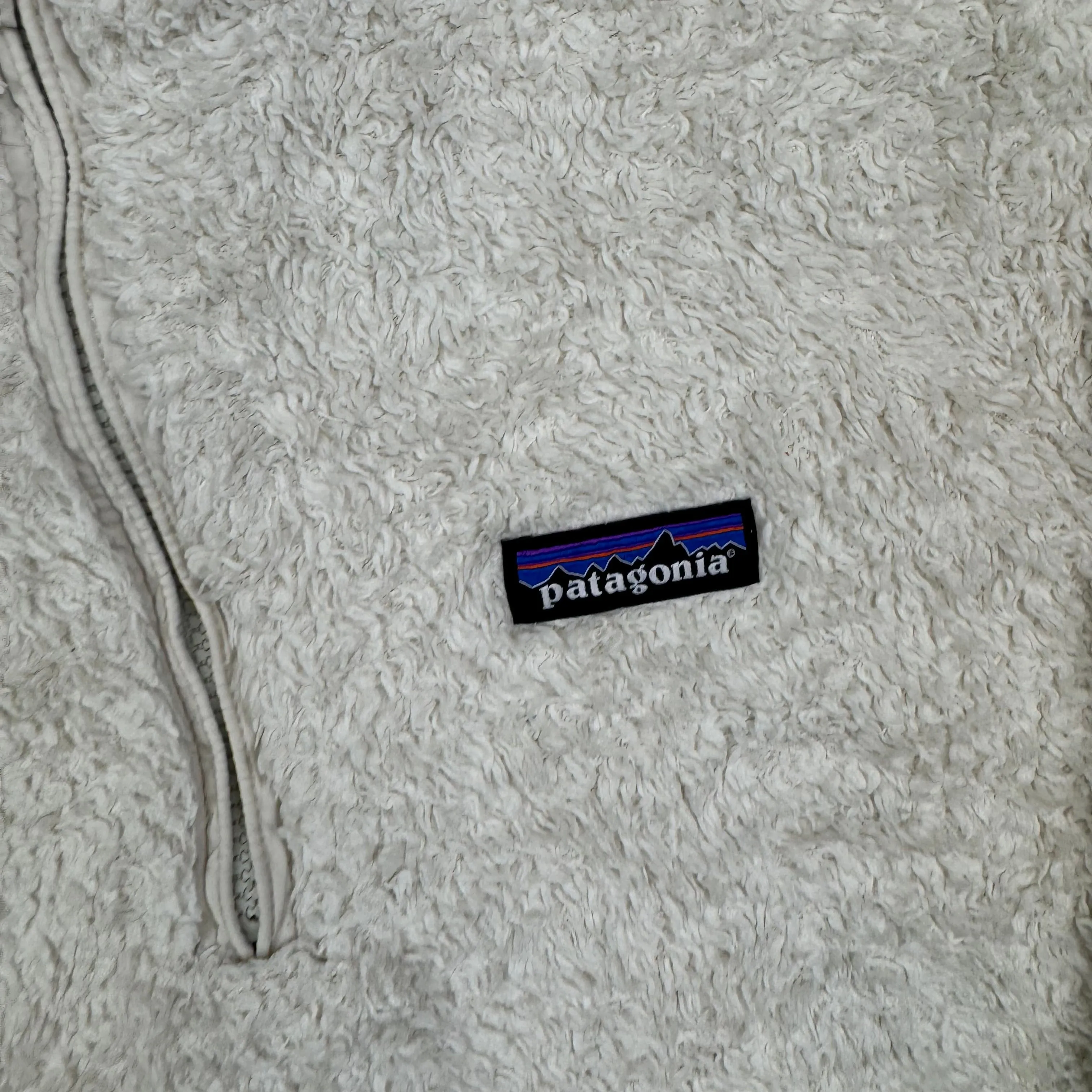 Patagonia Los Gatos Quarter Zip Teddy Fleece White