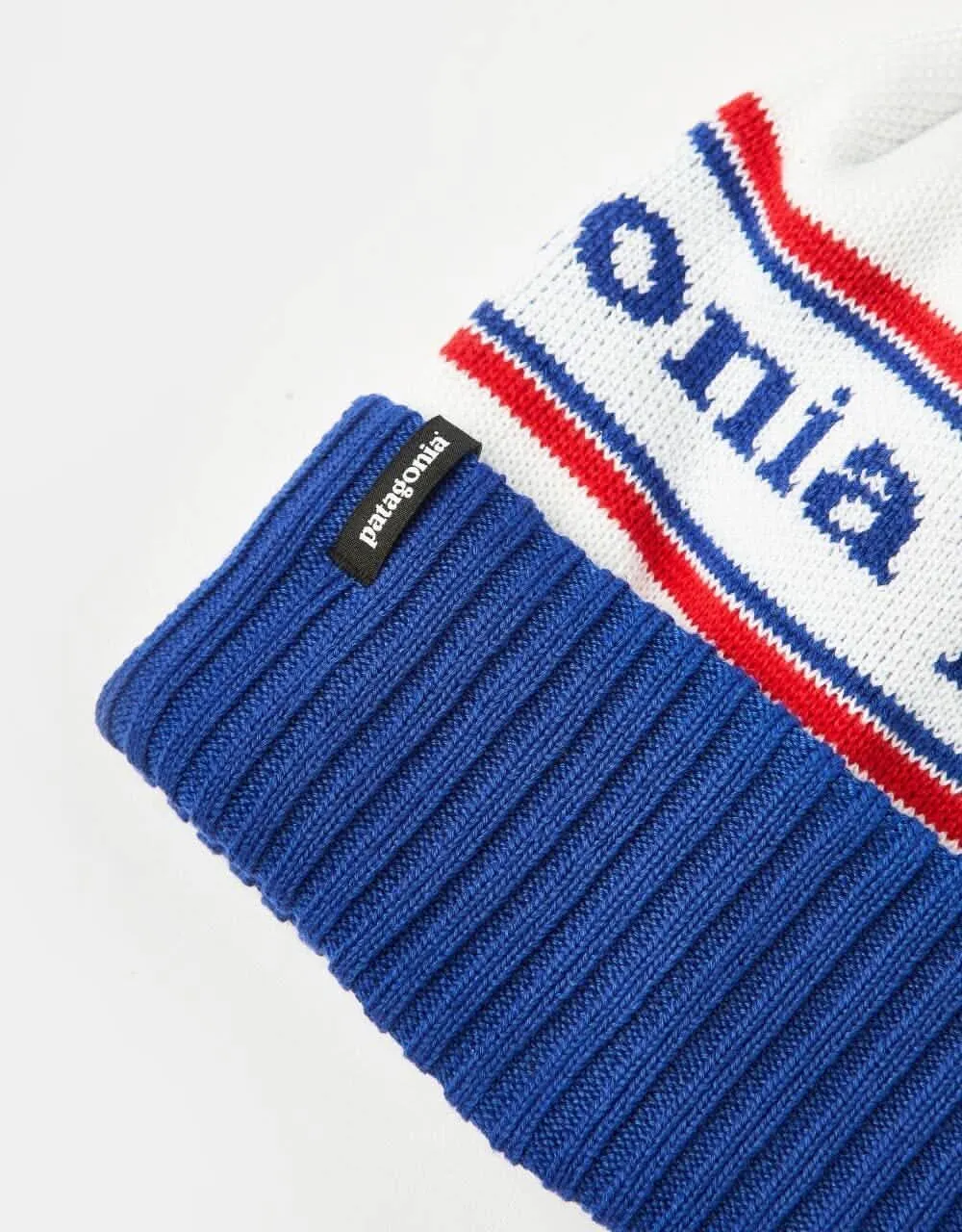 Patagonia Powder Town Beanie - Park Stripe/Viking Blue