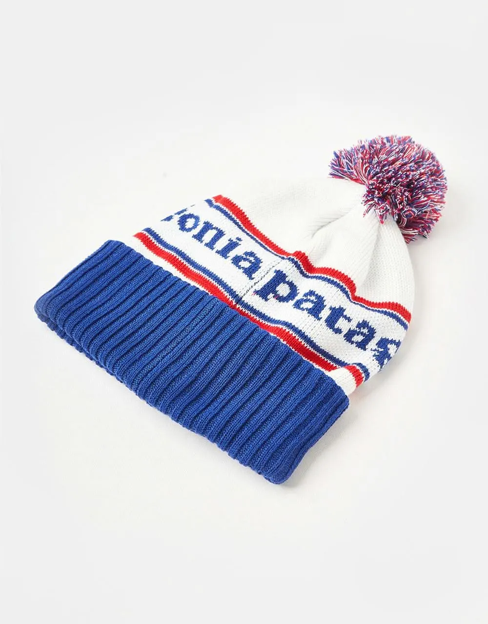 Patagonia Powder Town Beanie - Park Stripe/Viking Blue