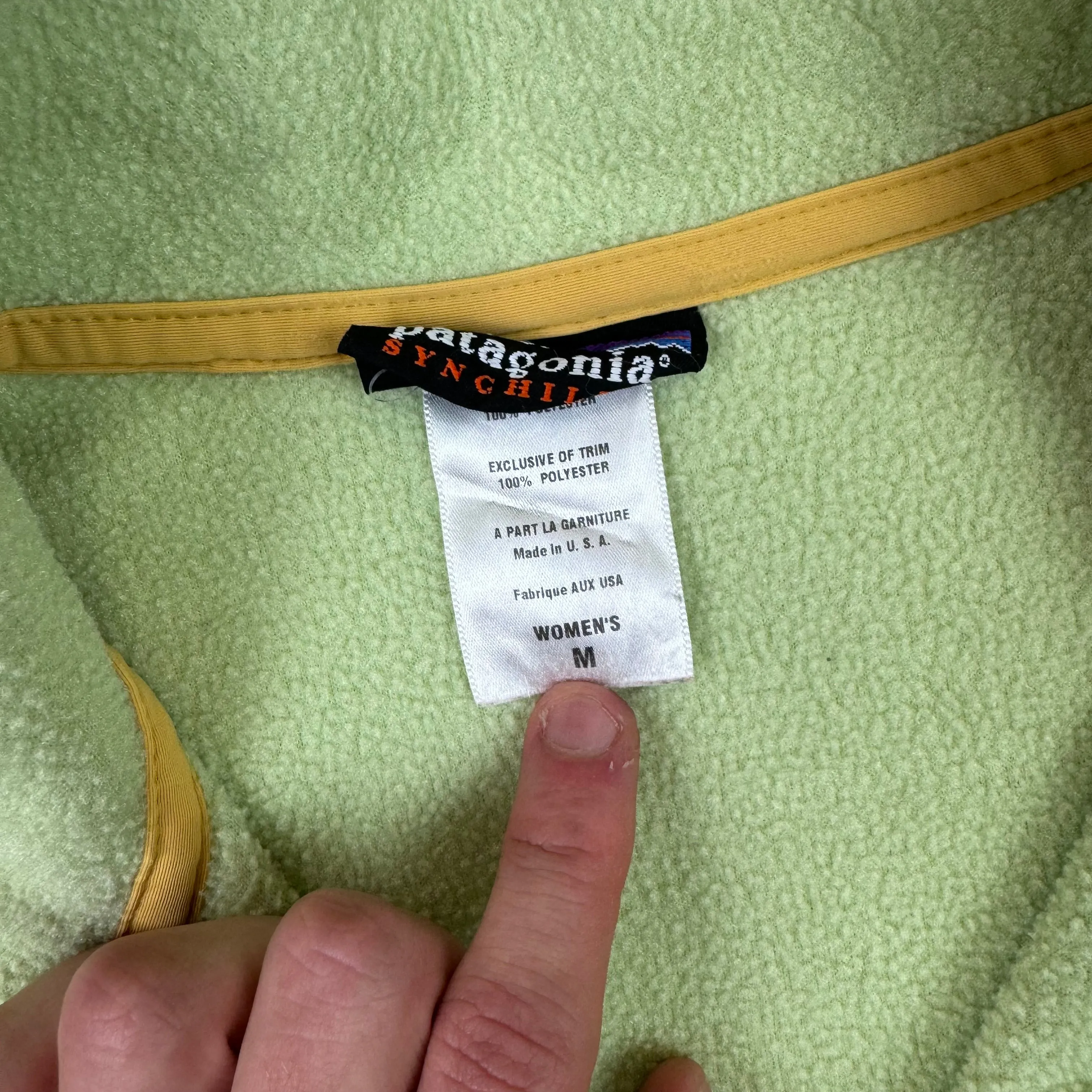 Patagonia Synchilla Zip-Up Fleece Lime Green