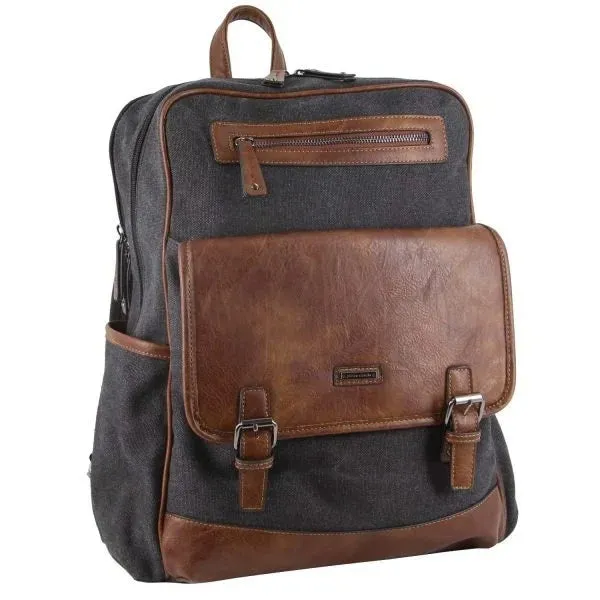 Pierre Cardin Canvas and Leather  Backpack PC3310