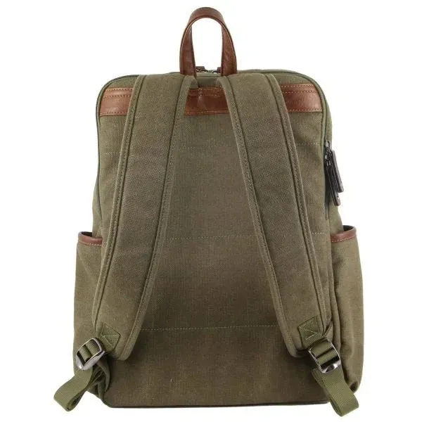 Pierre Cardin Canvas and Leather  Backpack PC3310