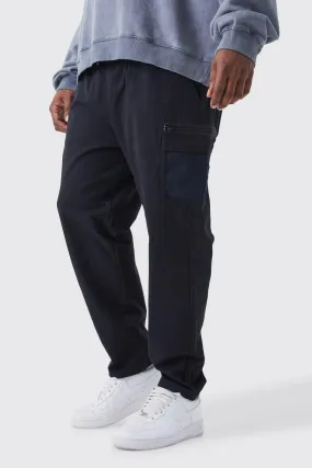 Plus Elastic Comfort Mesh Pocket Cargo Pants