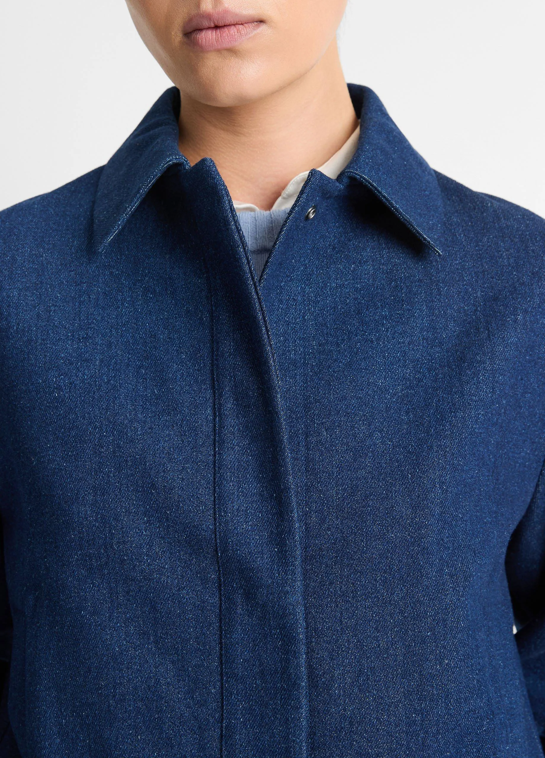 Polished Italian Indigo Cotton Jacket