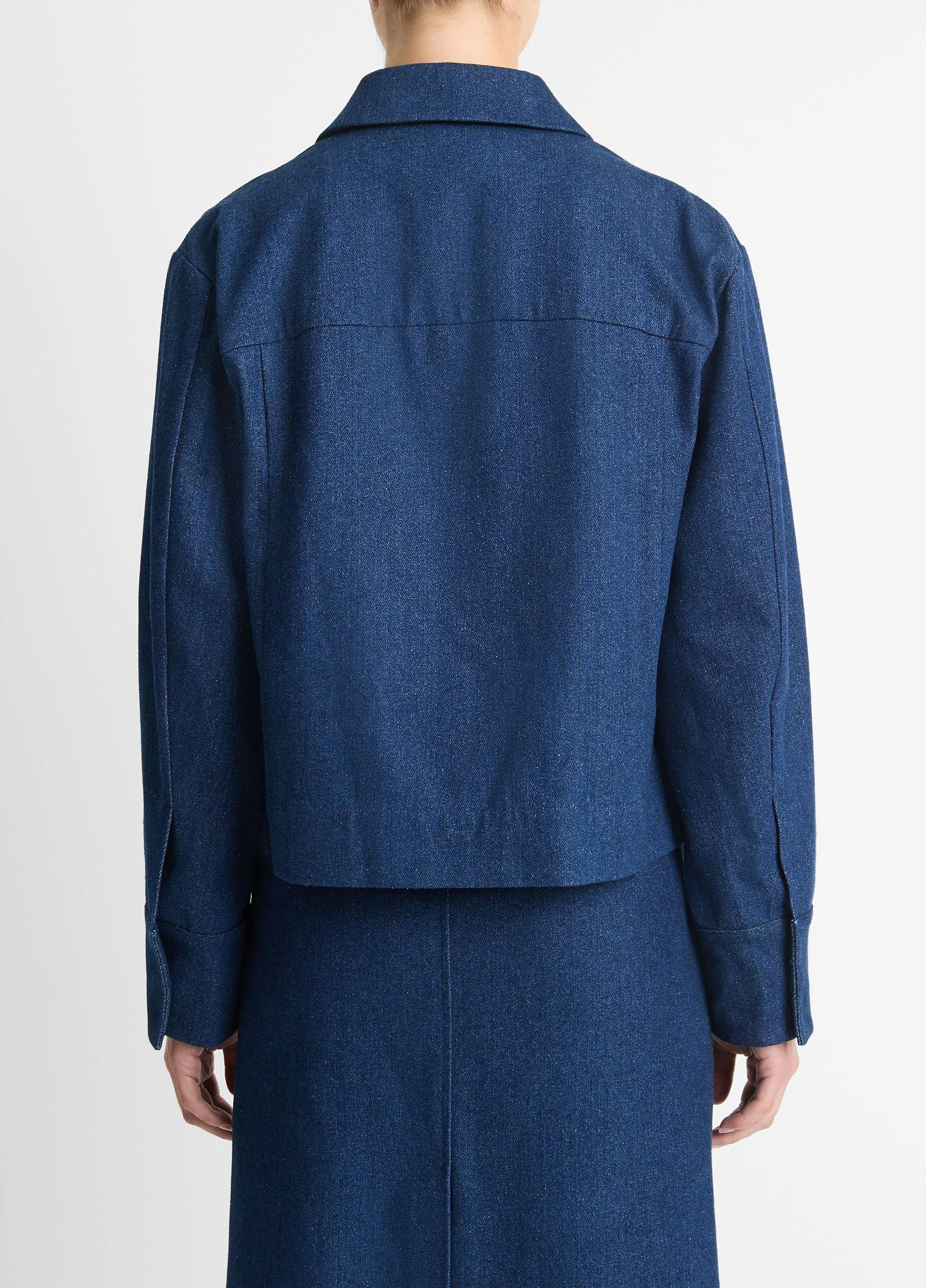 Polished Italian Indigo Cotton Jacket