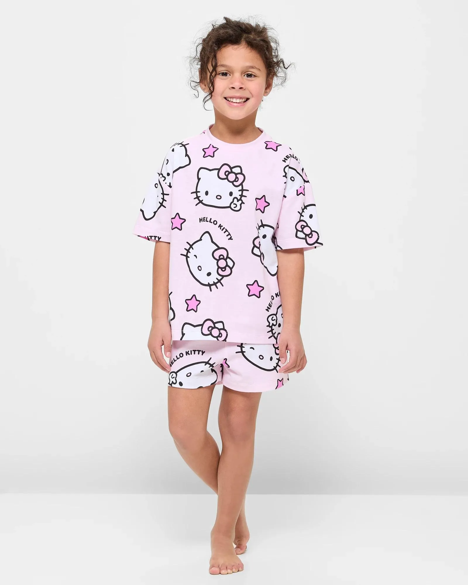 popular  Hello Kitty Cotton Pyjama Set - Pink