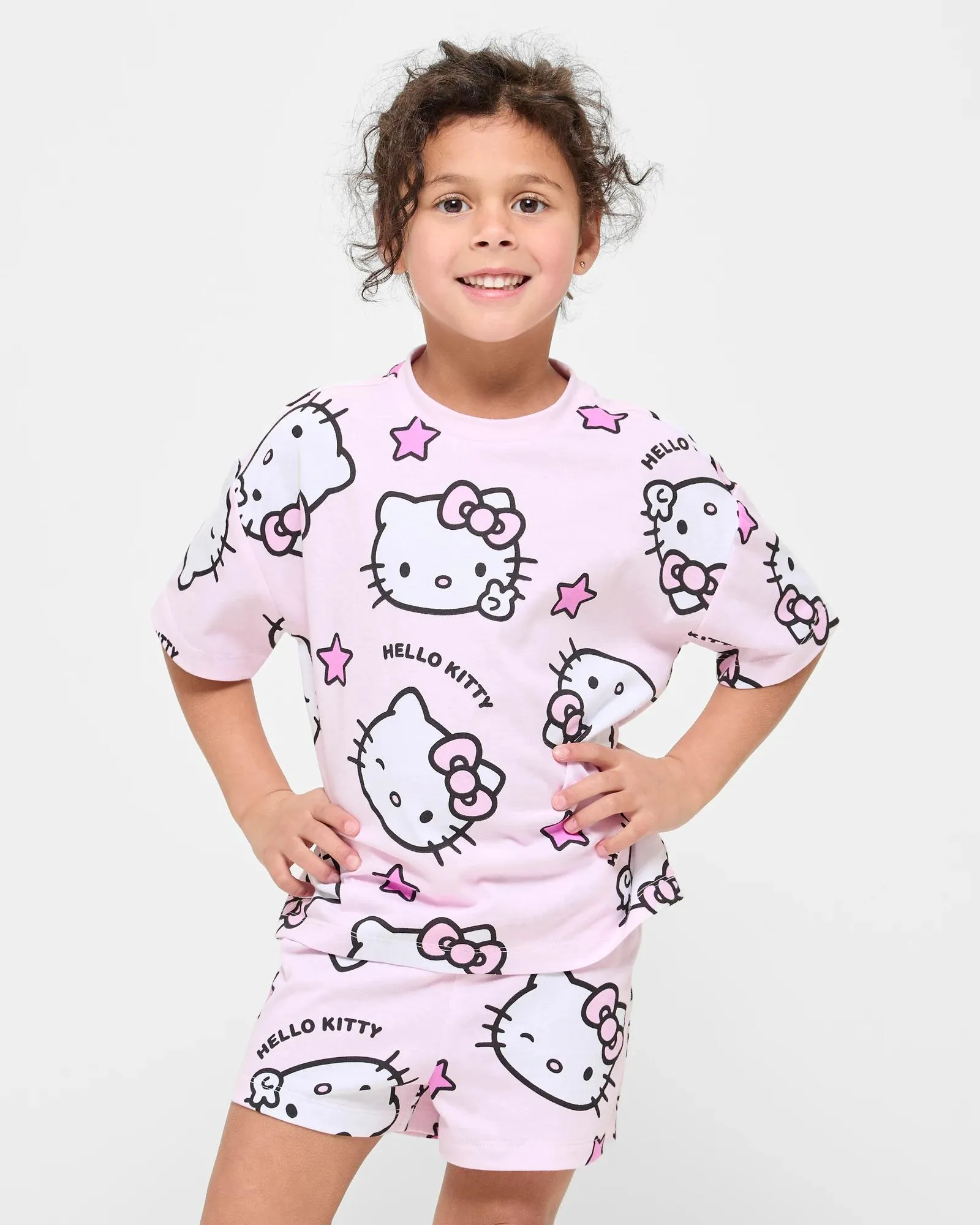 popular  Hello Kitty Cotton Pyjama Set - Pink