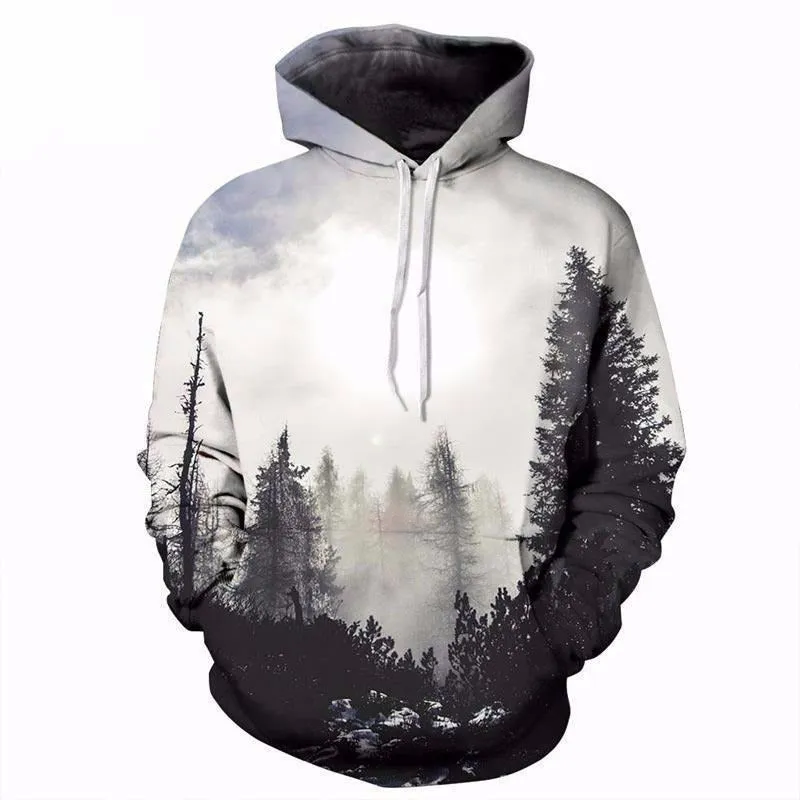 Printed Trees Hoodie