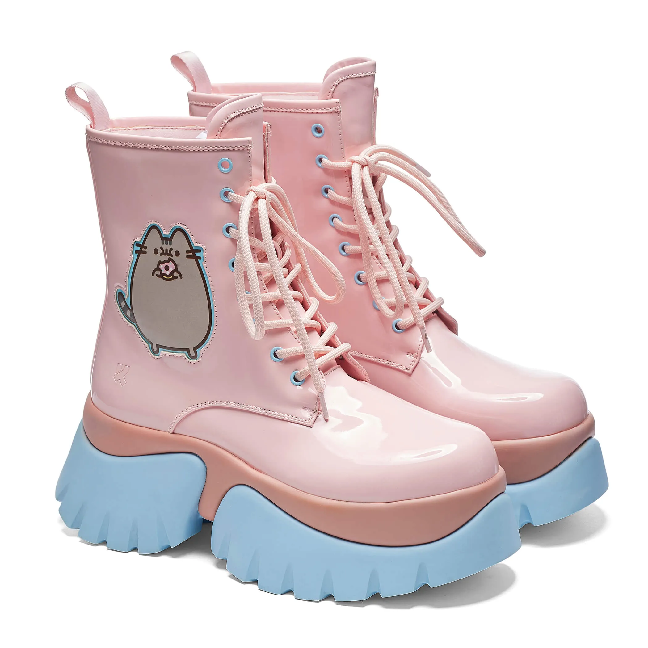 Pusheen Doughnuts Pastel Patent Boots