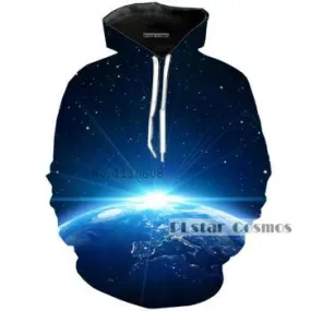 Rising Sun Planet Earth Hoodie