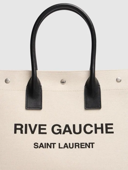 Saint Laurent   Small Rive Gauche linen tote bag 